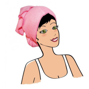 Les tendances d’Emma – Serviette à cheveux  Rose