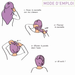 Les tendances d’Emma – Serviette à cheveux – Verte
