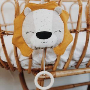 Boîte musicale faite main – Lion jaune – Lettre à Elise