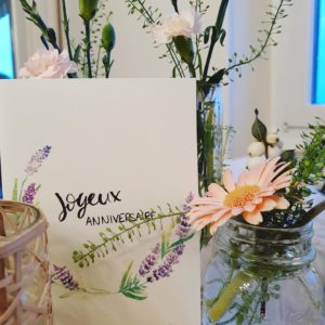 Carte de voeux – Joyeux Anniversaire – Lavande