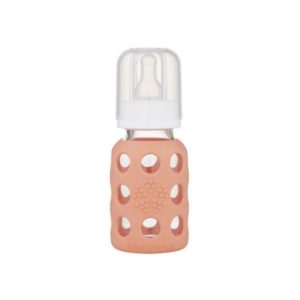 LifeFactory – Biberon incassable en verre 120ml – Corail