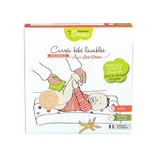 Les tendances d’Emma – Carrés bébé lavables 5 pces – Eucalyptus biface
