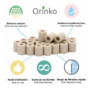 Orinko – Perles céramiques EM grises 15 pces