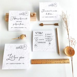 FPAP – Carte de vœux à planter – Plusieurs phrases