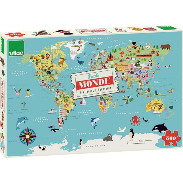 vilac-puzzle-500pces-carte-du-monde