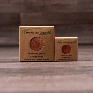 Natur’mel – Shampoing solide à l’argile rouge  – Cheveux secs et ternes