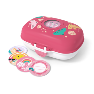 Monbento – Boîte à goûter pour enfant rose birds