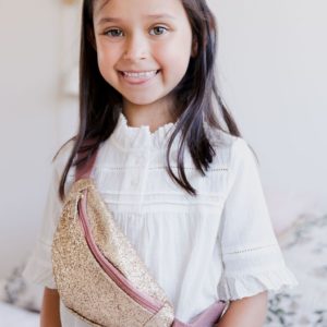 Luciole et petit pois – Sac banane à paillettes dorée