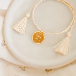 Pleine Lune – Bracelet médaille MAMA – « Mère Veille »