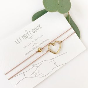 Les Mots Doux – Duo de bracelets  »Mon coeur »