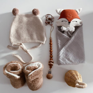 Atelier Maurice – Doudou-lange Renard – Gris