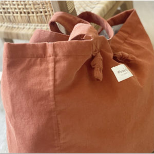 Marcel et Lily – Cabas velours – Rouille