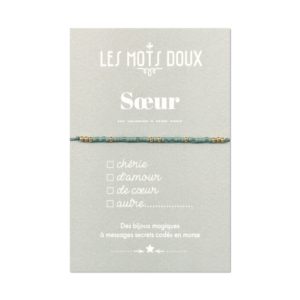 Les Mots Doux – Bracelet Code Morse – Soeur