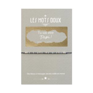 Les Mots Doux – Bracelet Code Morse – Tu vas être Papi !