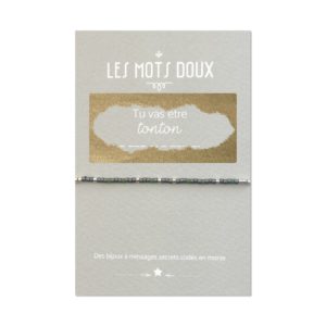 Les Mots Doux – Bracelet Code Morse – Tu vas être Tonton !