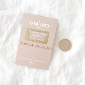 Les Mots Doux – Bracelet Code Morse – Tu vas être Grande Soeur !