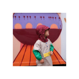 Poule Party – Poncho de pluie capuche Bordeaux