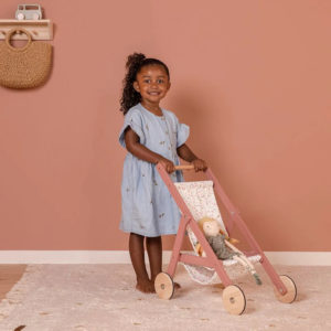 Little Dutch – Poussette en bois pour poupée – Flowers & Butterflies