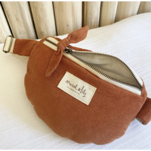 Marcel et Lily – Mini Banane Enfant – Velours – Rouille