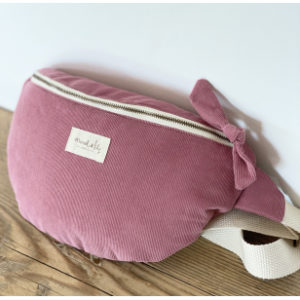 Marcel et Lily – Sac Banane Velours – Rose