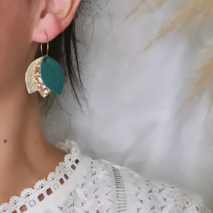Brut de Cuir – Boucles d’oreilles – Chloe – Prune
