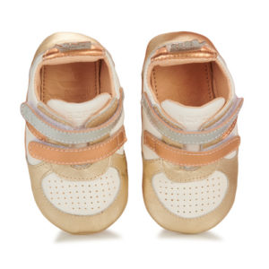 Easy peasy – Basket à velcro – Blanc/Or/Metal
