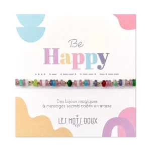 Les Mots Doux – Bracelet Code Morse – Be Happy