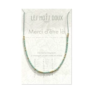 Les Mots Doux – Collier Code Morse – Merci d’être là