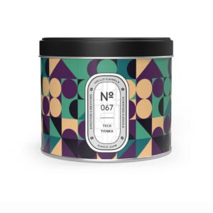 Hello Candle – Bougie métal – Teck/Tonka