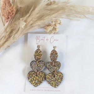 Brut de Cuir – Boucles d’oreilles – Vic – Rainbow