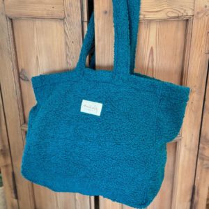 Marcel et Lily – Sac cabas moumoute – Bleu