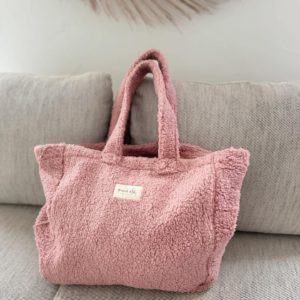 Marcel et Lily – Sac cabas moumoute – Rose