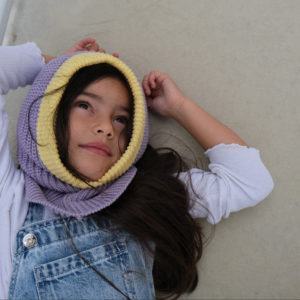 Poule Party – Cagoule Enfant Lila et Jaune