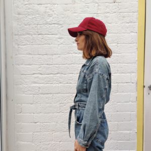 Poule Party – Casquette Velours Enfants/Adultes – Bordeaux