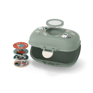 Monbento – Boîte à goûter pour enfant vert racoon